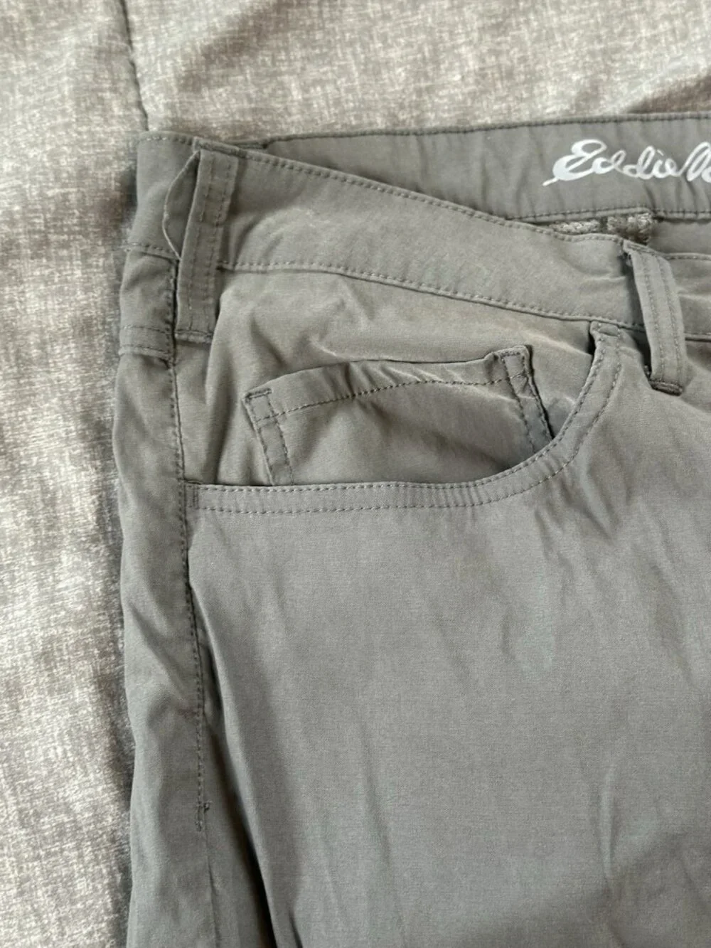 Eddie Bauer Mens Gray Lightweight‎ Active Fit Casual Pants 36 X 32 Gorpcore Y2K
